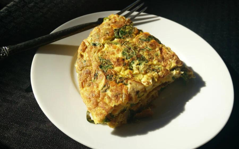 Omelette miso aux shiitakés