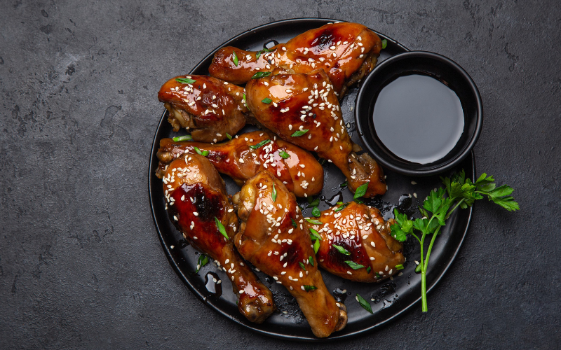 Pilons de poulet aigre-doux au Miso KŪRA